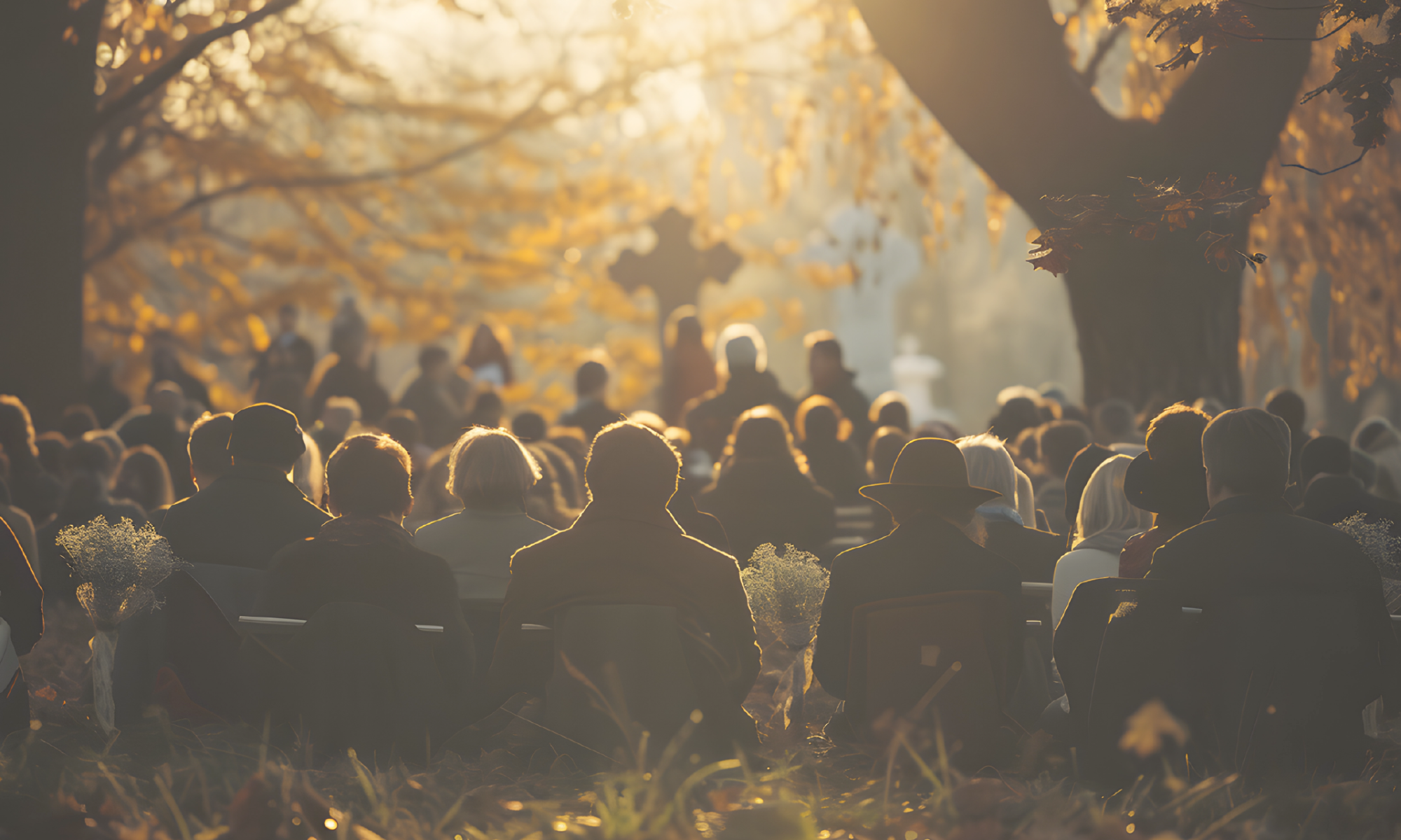 Persone ad un funerale